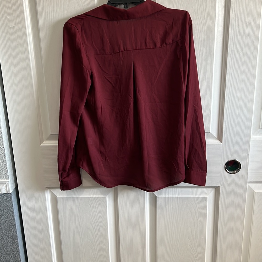 Endless Rose Womens Long Sleeve V-Neck Wrap Top Purple..MSRP $78 - Picture 4 of 4
